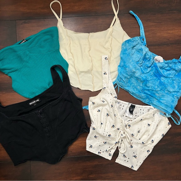 Bundle of 5 Going Out Cropped Tops - Picture 1 of 6